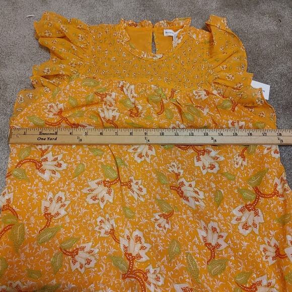 Maison d' Amelie Orange Floral NWT New Size Extra Small XS Vibrant Spring - Picture 11 of 11